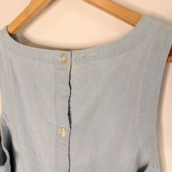 The Disney Store Winnie The Pooh Embroidered Light Denim Dress 90s Vintage  L - Picture 7 of 12